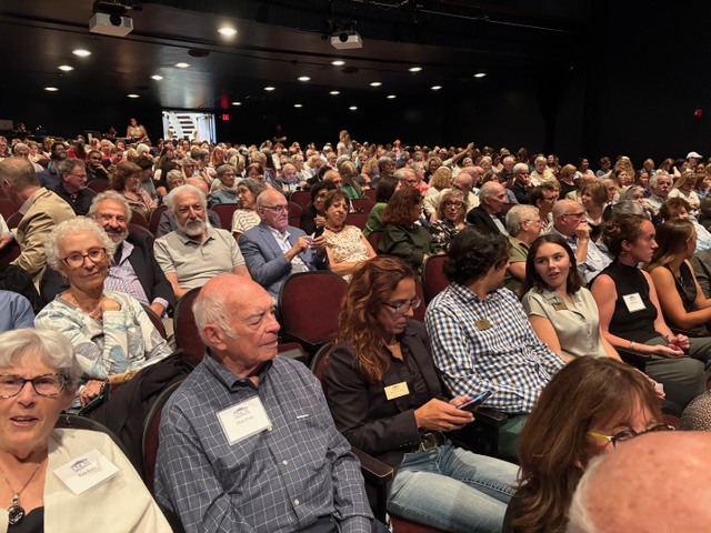 A packed audience fills Kenan Auditorium at UNCW for Deborah Lipstadt's keynote
